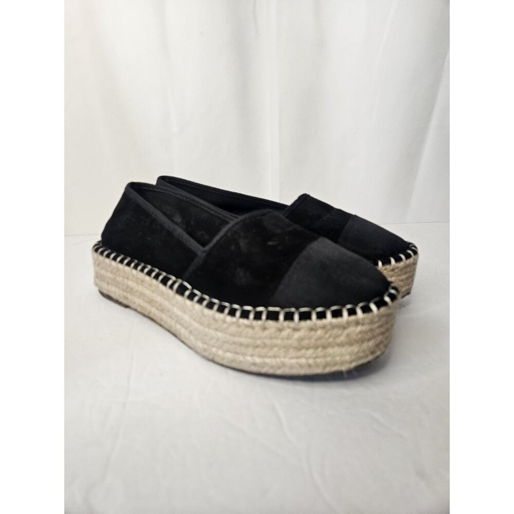 ASOS DESIGN Julee Flatform Espadrilles BLACK Women Size 8 Platform Sandals